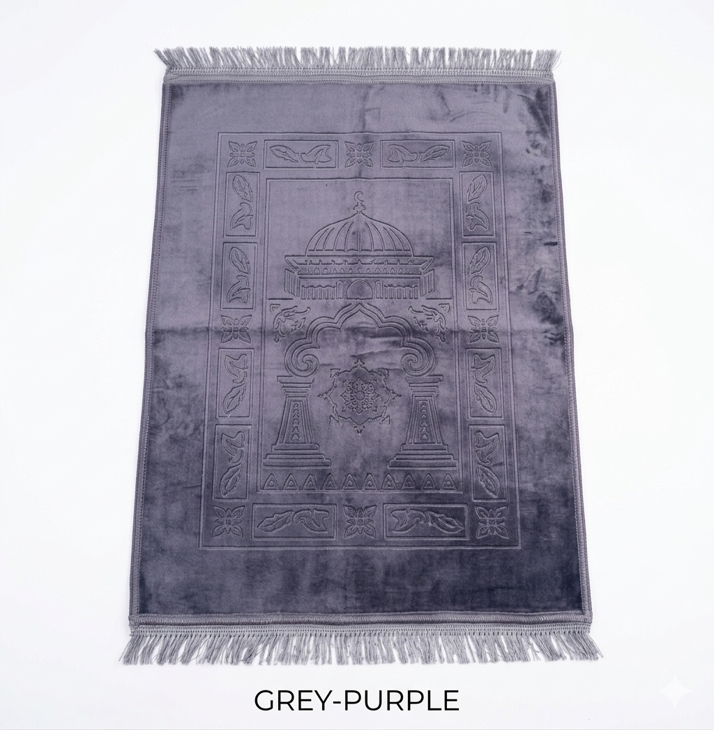 Grey Purple prayer mat
